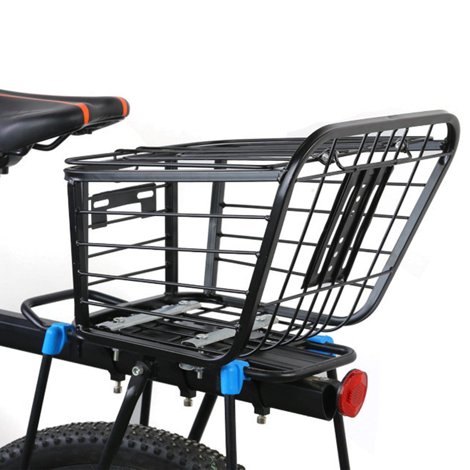 Fahrradkorb Fahrrad Aufbewahrungskorb Metall Haltbarer Behälter Drahtgeflechtkorb Fahrradtasche für Reitgepäck Outdoor Faltrad Zubehör