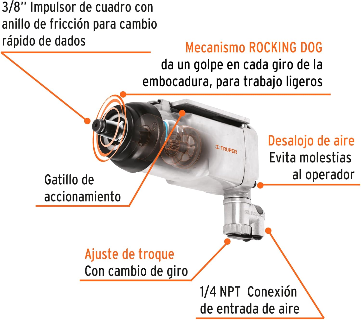 Truper Pneumatic impact wrench 3/8 '