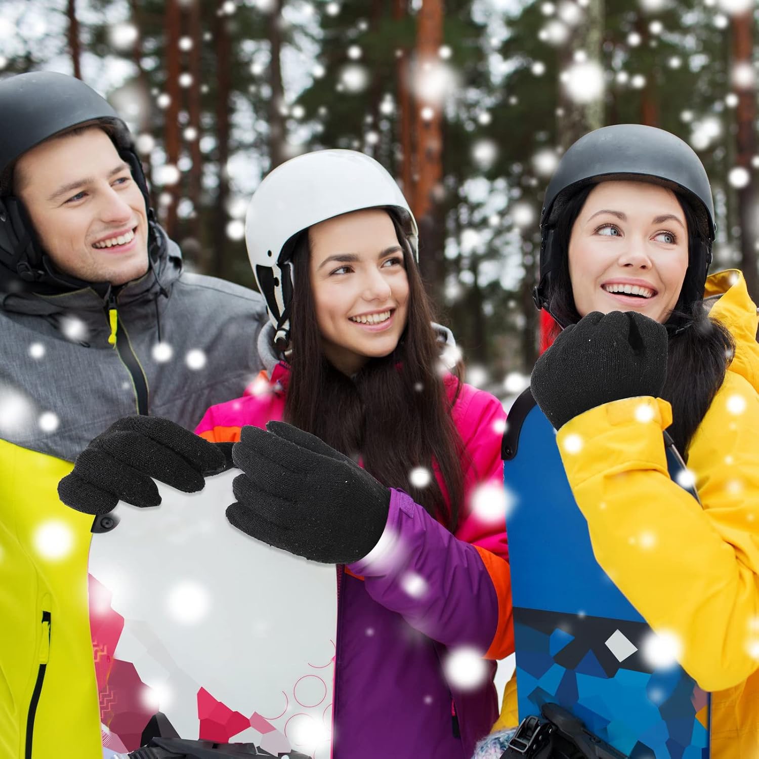 Handepo 24 Pairs Winter Magic Warm Gloves Stretchy Knit Cotton Gloves for Women Men Adults Cold Weather - Image 6