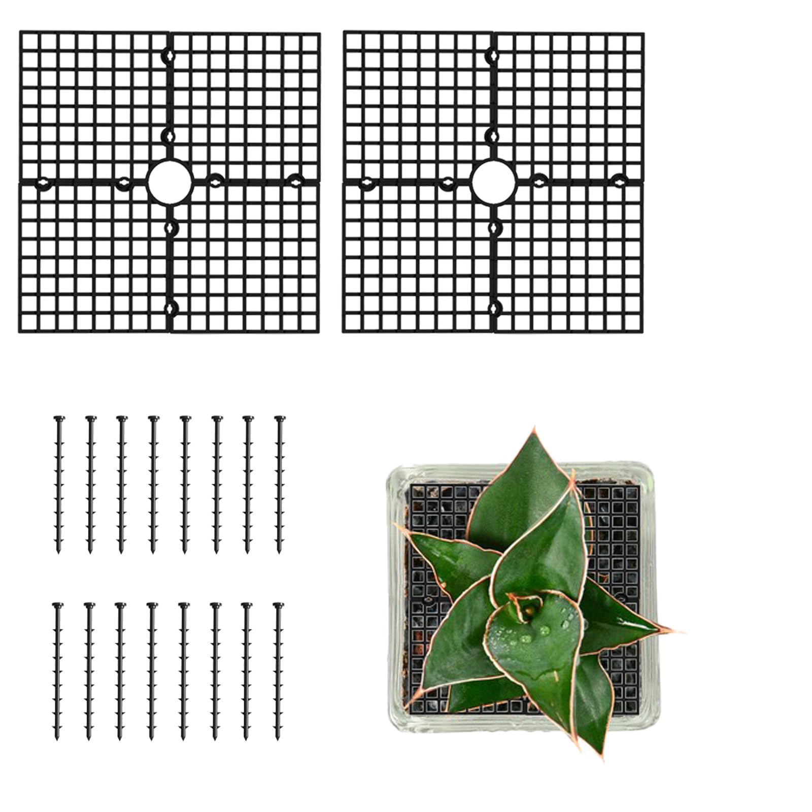 2 Pcs Grande Grille de Pot de Fleurs, Grille Protection Plante 30 Cm Découpable, Protège Plante Chat, Protégez les Plantes des Enfants, des Tout-Petits et des Animaux Domestiques