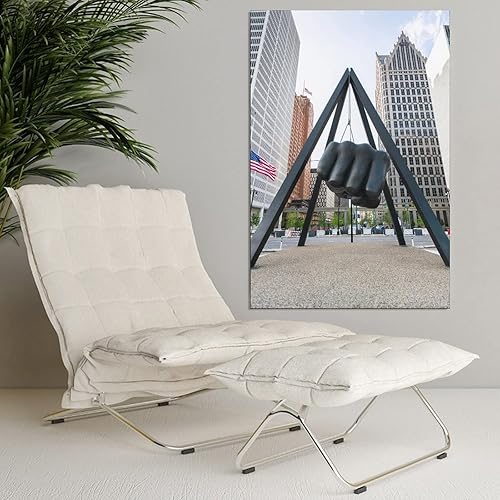 Miniatura 9 de Joe Louis Fist Detroit City Exquisito arte de pared para decoración de pared, pintura de inauguración de la casa, regalo adecuado para sala de