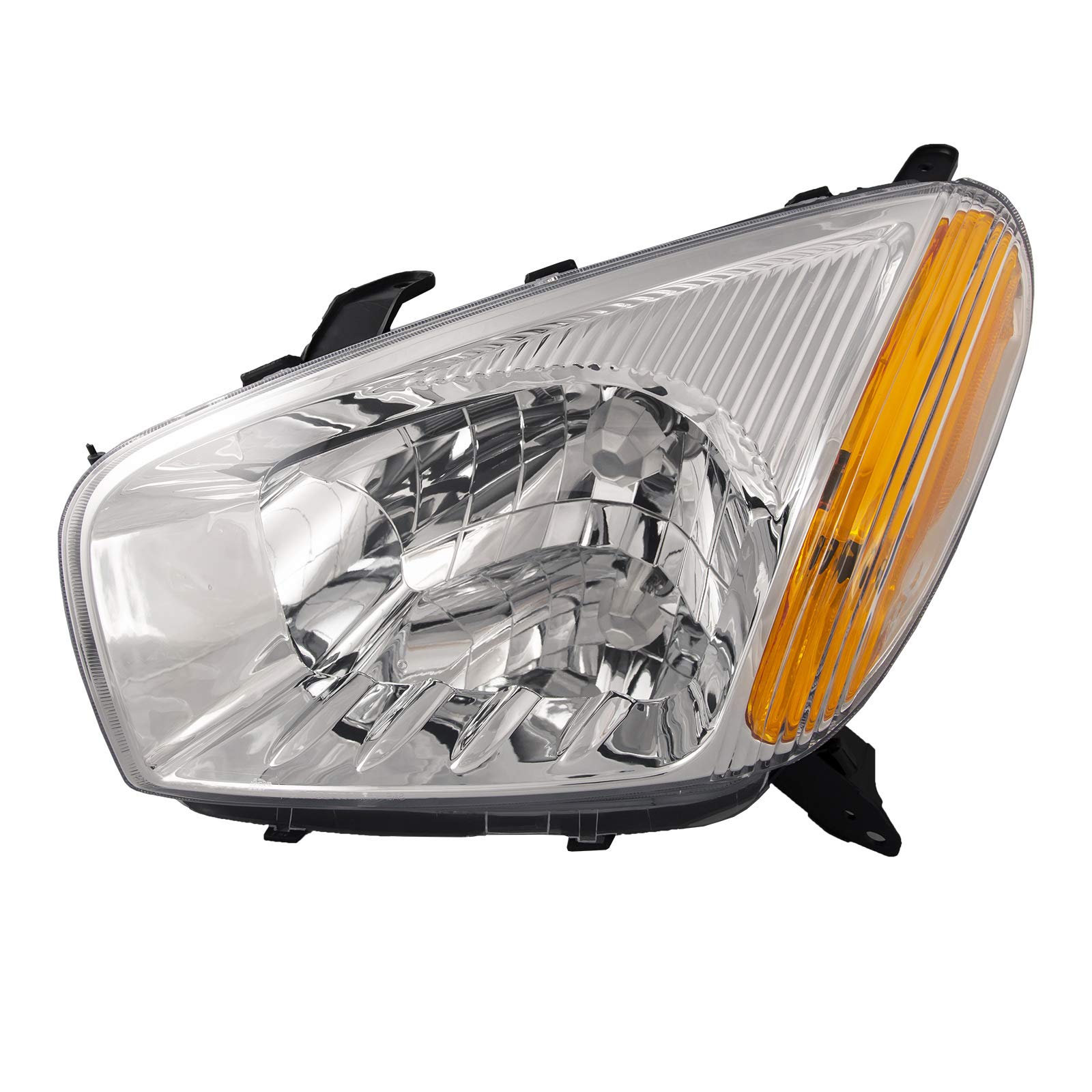HEADLIGHTSDEPOT Chrome Housing Halogen Headlight Compatible With Toyota RAV4 2001-2003 Base Model Includes Left Driver Side Headlamp