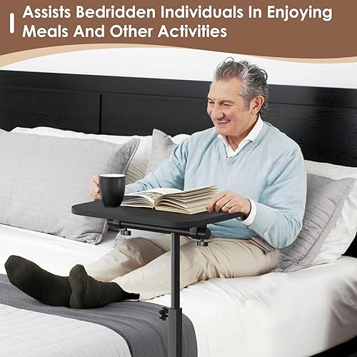 Miniatura 6 de Mesa auxiliar en forma de C para sofá y cama, bandeja de TV, mesa pequeña para dormitorio, mesa de extremo lateral para sala de estar, dormitorio,