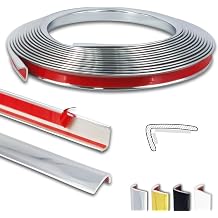 20ft Outside Vinyl Corner Trim Peel and Stick for Tile and Wall Edges, Decorative Kitchen Backsplash Trim Edge, Tile Edge trim, corner trim Silver, HBT-PR01