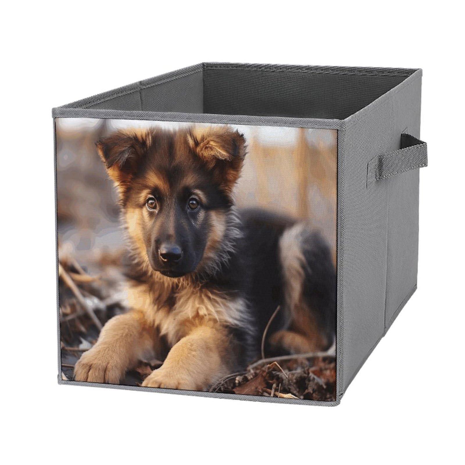 Boîtes de rangement de bureau imprimées berger allemand pour vêtements et maison
