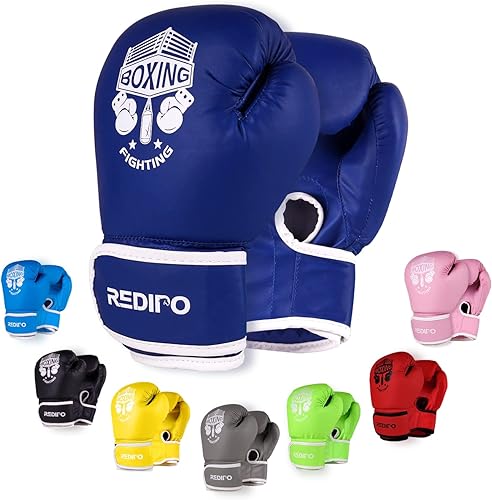 Miniatura 11 de Guantes de Boxeo para Niños, Guantes de Entrenamiento de Espuma de Esponja para Sparring, Boxeo Tailandés Kick Boxing para Niños y Jóvenes,