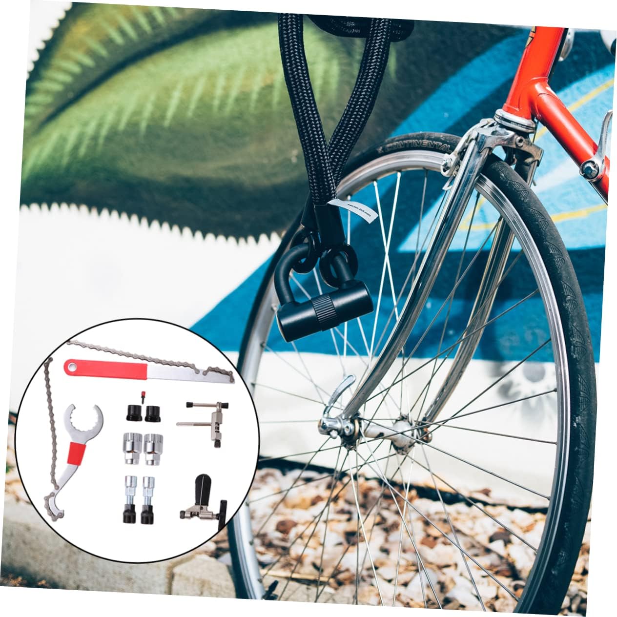 VANZACK 1 Set Bicycle Repair Tool Includes One Shaft Tool Freewheel Remover Bottom Bracket Remover and Chain Breaker Durable for Mountain Road Bikes