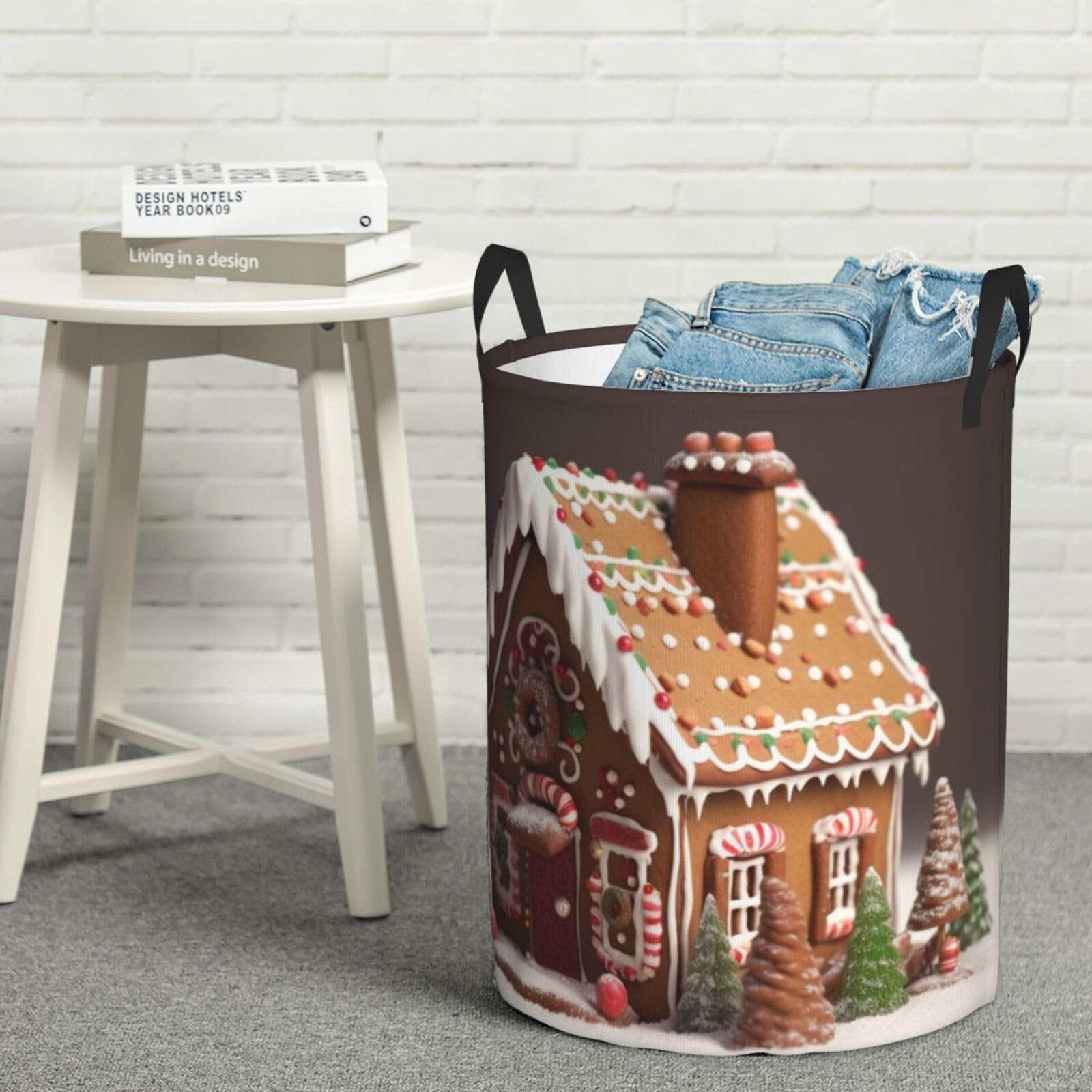 Panier à linge pliable pain d'épices pour ranger jouets et couvertures de chambre
