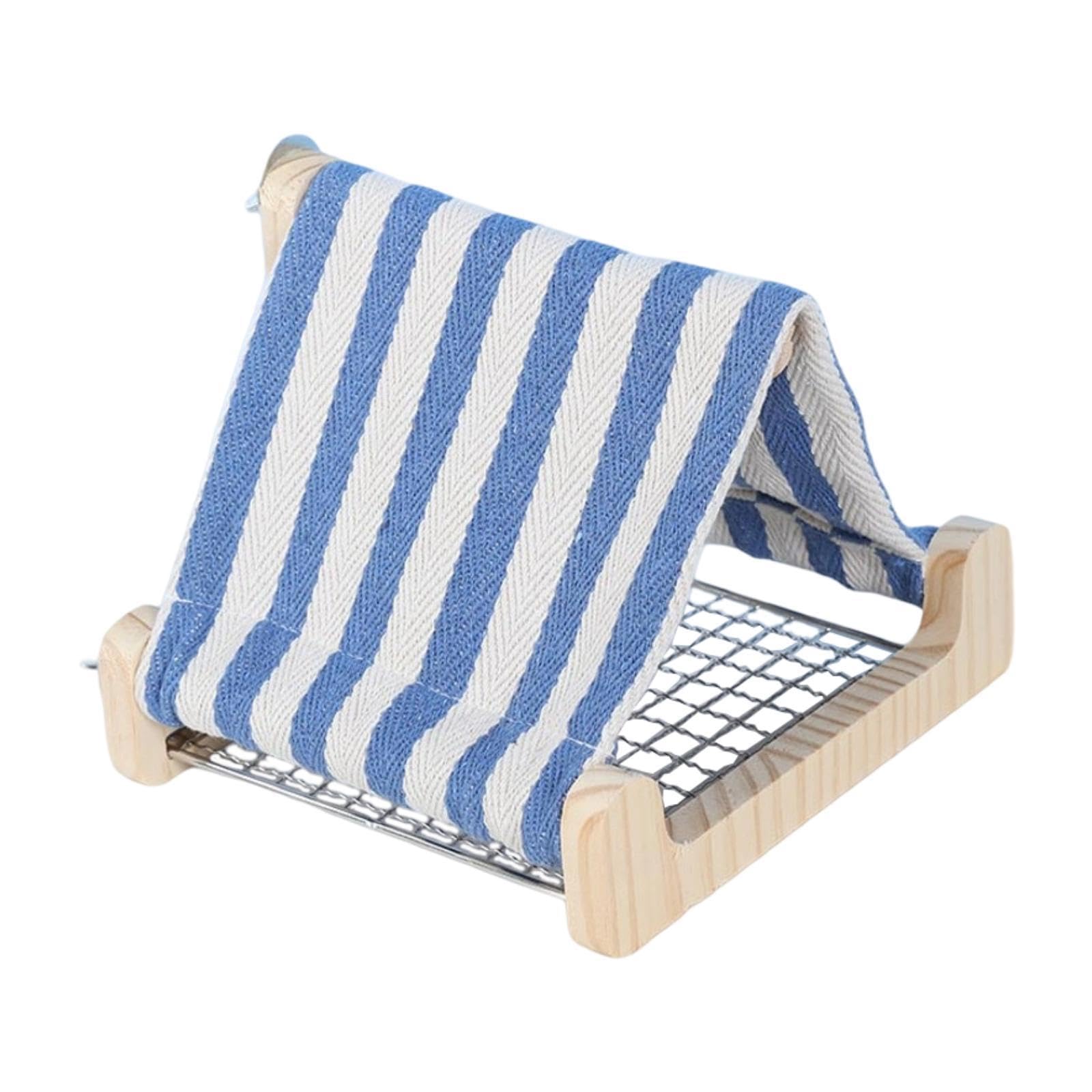 Retraite pour cage oiseau en tissu bleu pour le repos des calopsittes