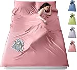 Sleeping Bag Liner for Adults, Lightweight Travel Sleep Sack with Carry Bag, Compact Portable Sleeping Sheet for Camping, Hiking, Hostels, Hotels and Backpacking