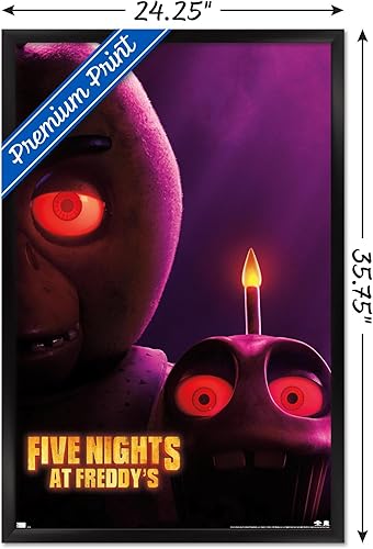 Vista 22 de Trends International Five Nights at Freddy's Movie - Chica One Sheet Wall Poster, 34L x 22.4W, Mahogany Framed Version