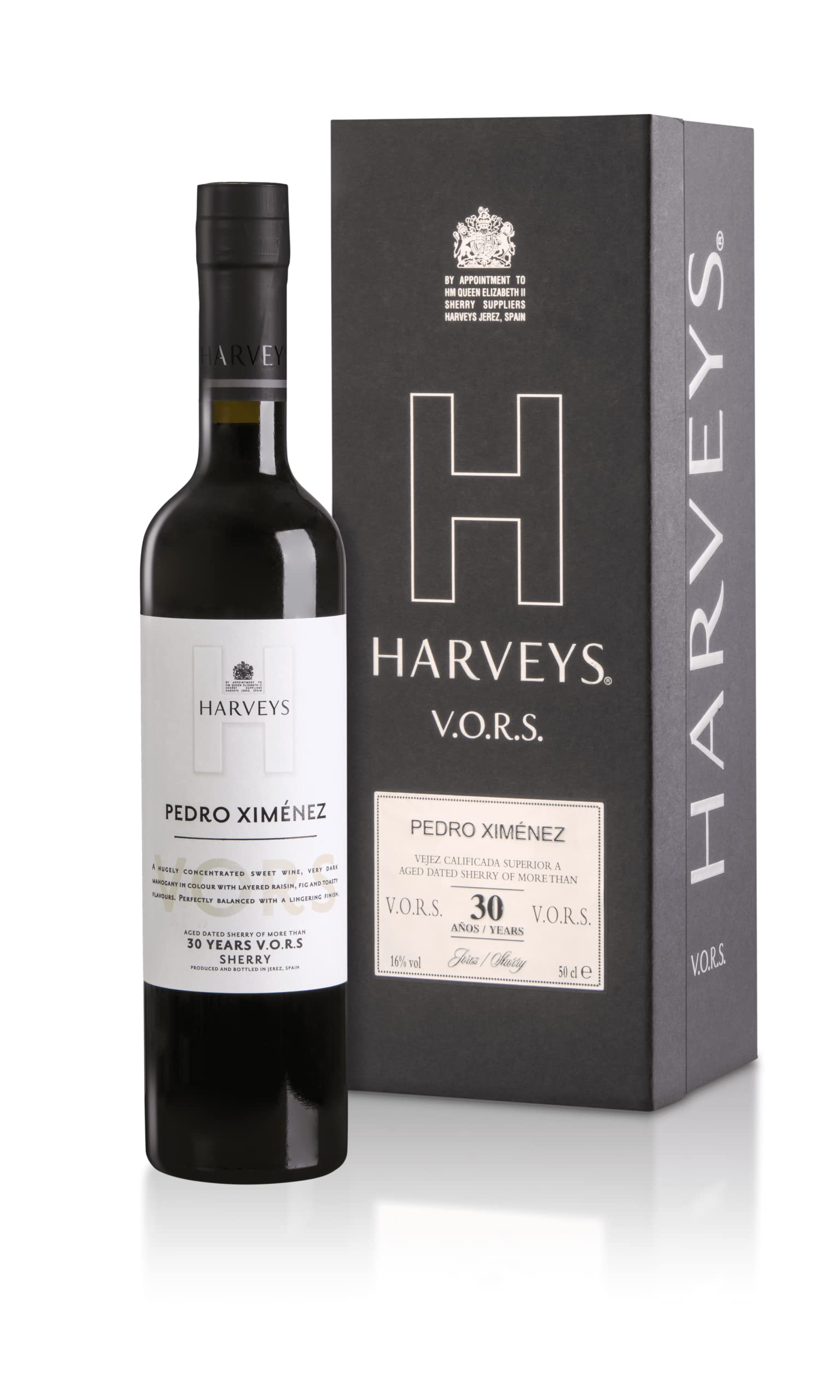 Harveys Oscuro Very Old Pedro Ximenez - Vino De Jerez, Vino Dulce Natural V.o.r.s, Con 16% Volumen Del Alcohol - Botella De 50 Cl product image