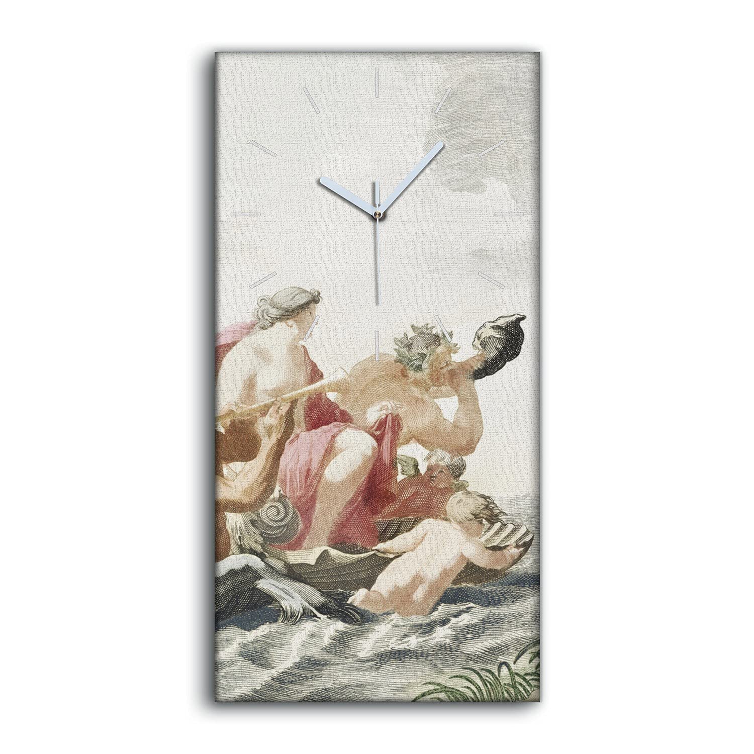 Horloge sur Toile sans Tic Tac Coloray 30x60cm pour Travailler et Dormir en Silence