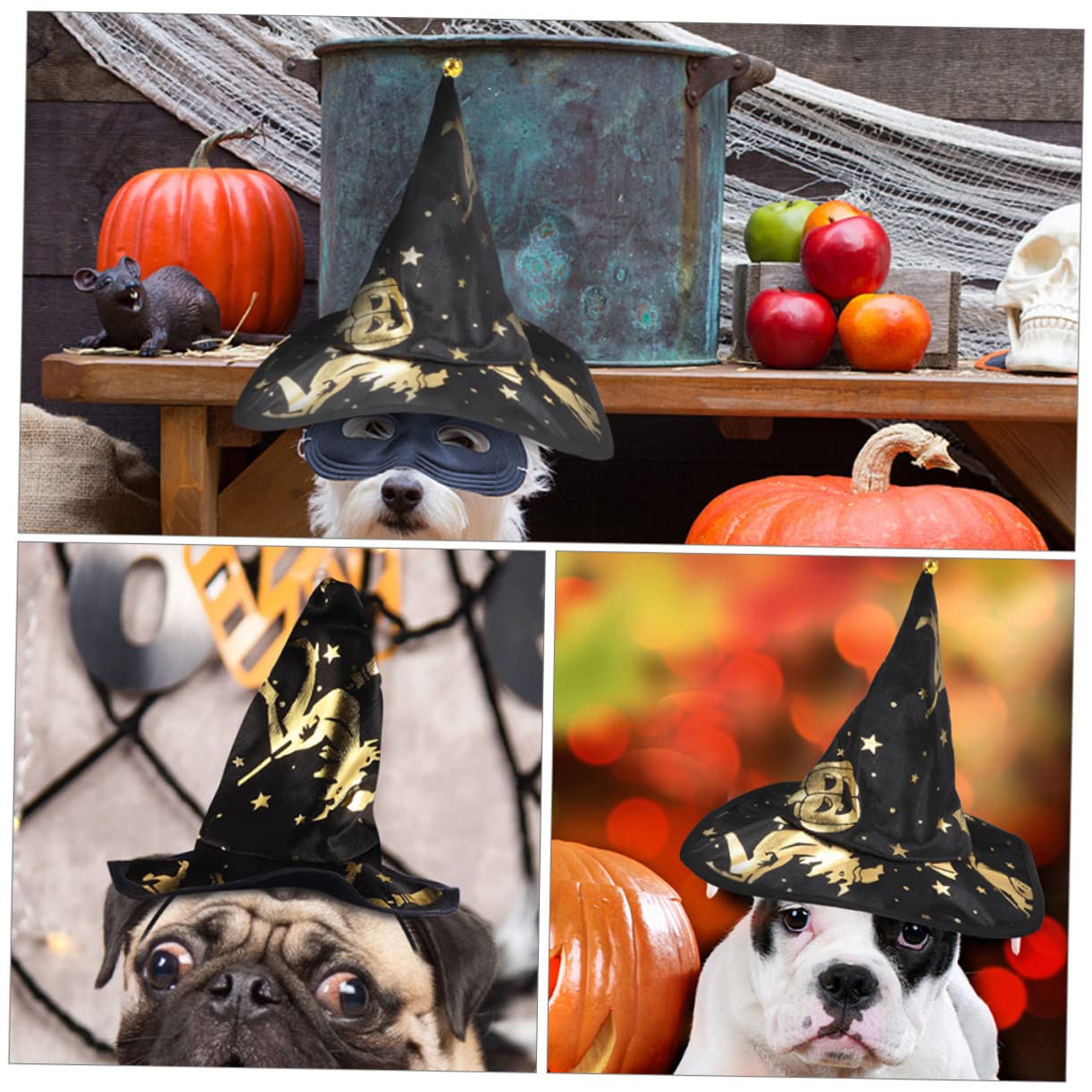 Beavorty 5 Set Di Mantello Per Cosplay Di Animali Domestici Costume Di Halloween Per Cani Cappello Per Gatti Abbigliamento Da Festa Accessorio Per La Fotografia Di Animali Domestici