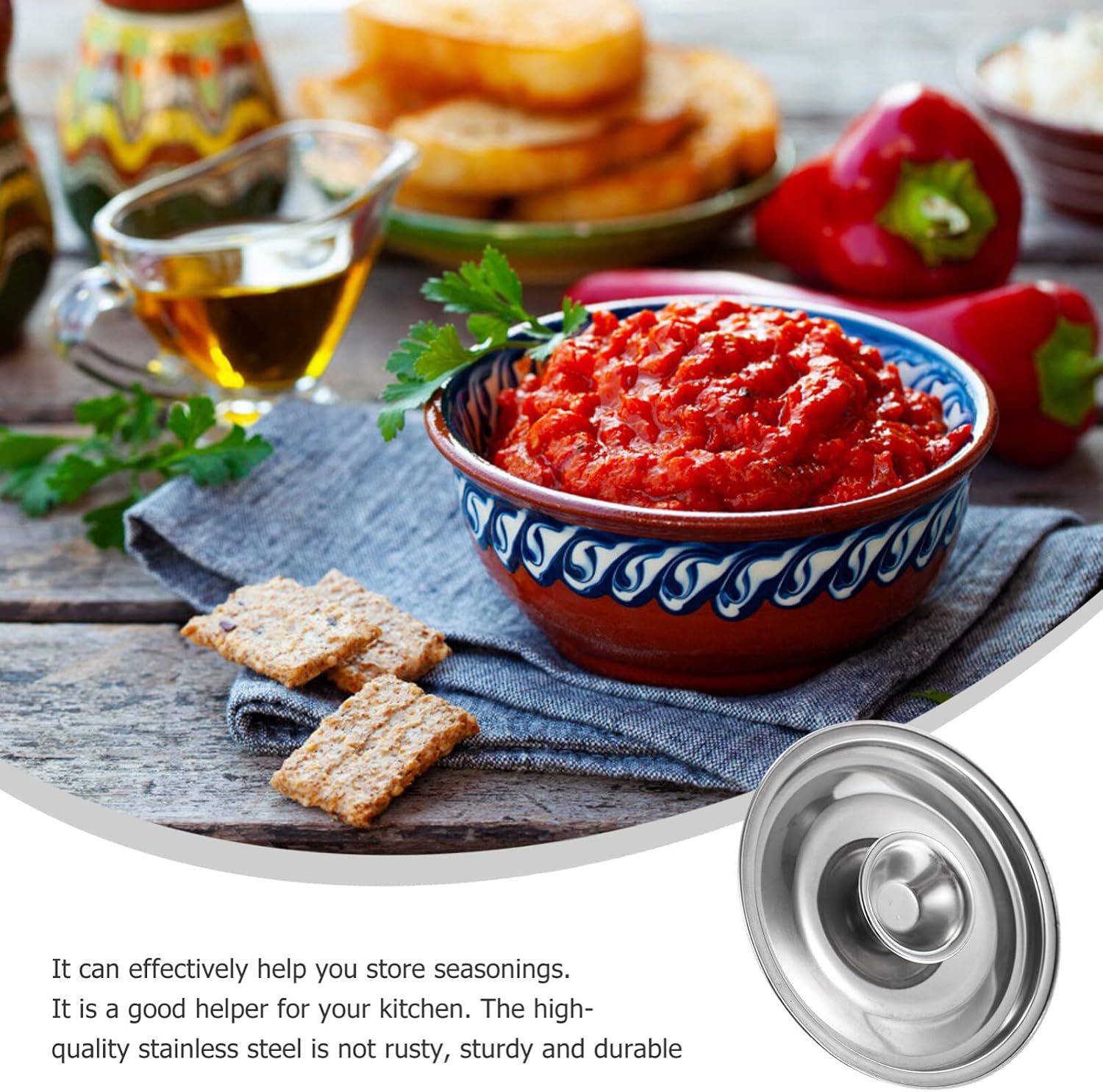 DOITOOL Milk Pot Lid Stainless Steel Cover Bowl- 3.9in Universal Lid for Pots Small- Mini Pan Bowl Covers Reusable with Handle in Ring for and Pans Mini Cooking Cover