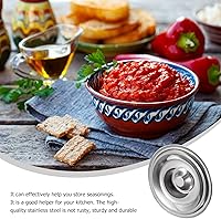 Vista 5 de DOITOOL Tapa para olla de leche de acero inoxidable, tapa universal de 3.9 pulgadas para ollas pequeñas, mini tapas reutilizables con asa en anillo