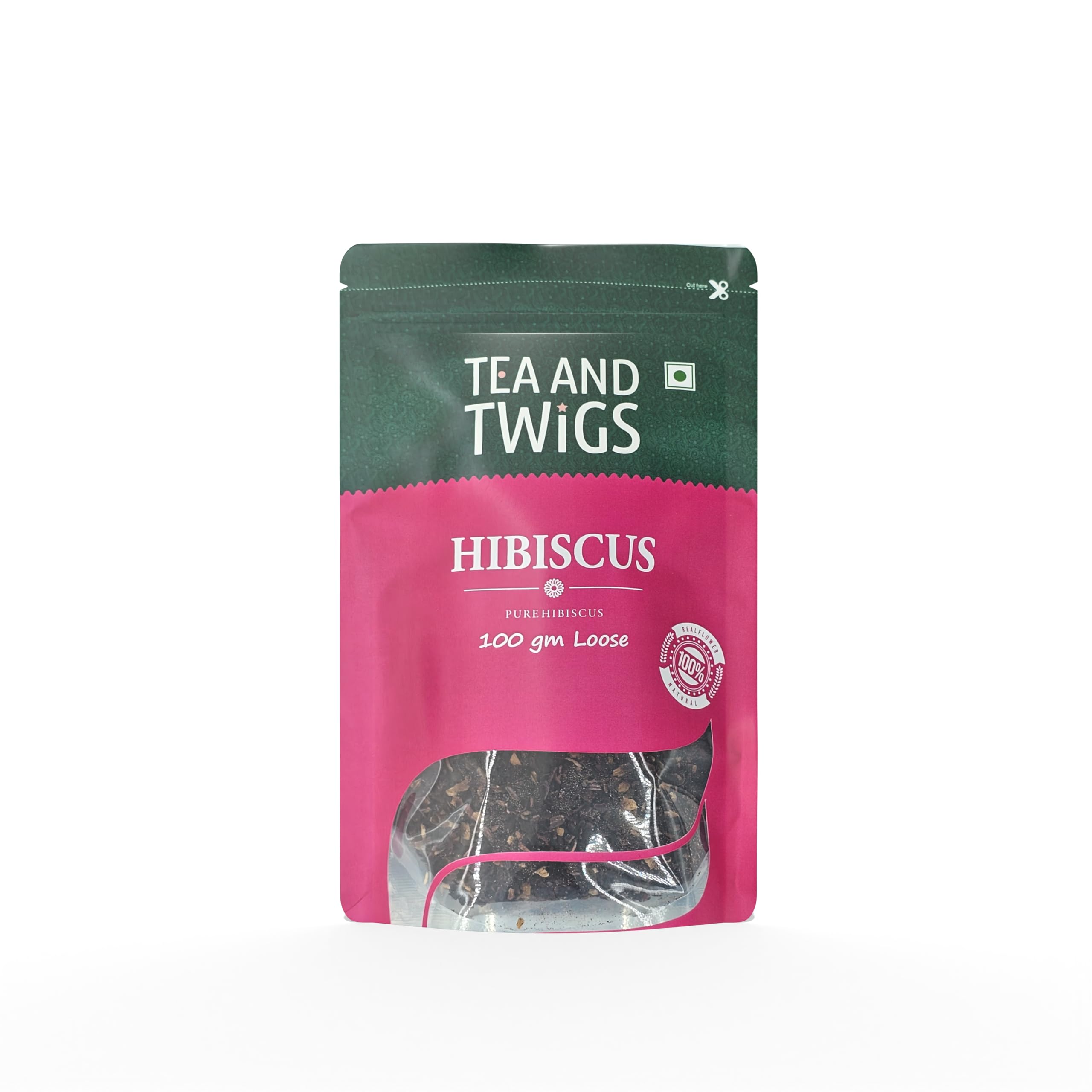 Tea And Twigs - Hibiscus Tea 100gms - 100 Cups | Dried Hibiscus Flower | High Antioxidants| Detox Tea (B0D8J8HYL6) Amazon Price History, Amazon Price Tracker
