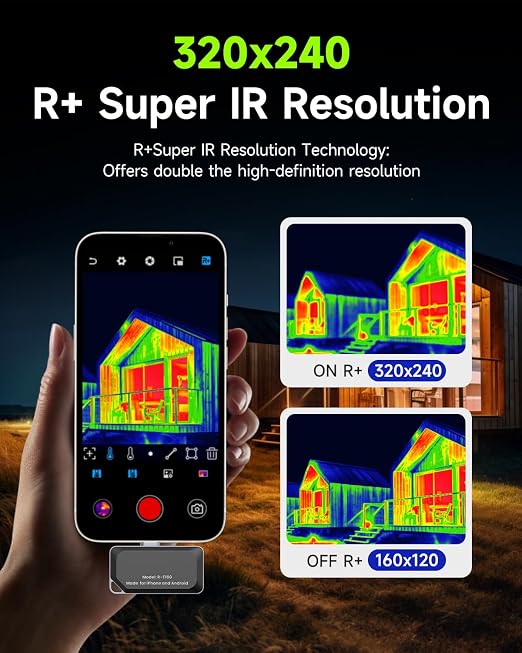 Cámara térmica REVASRI para iPhone y Android 320x240 miniatura 3
