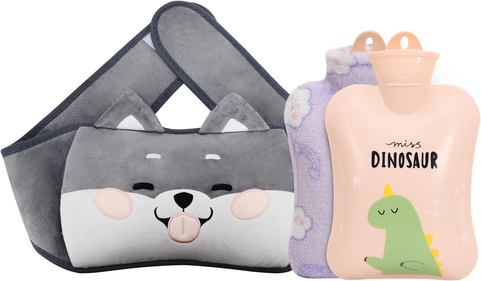 Hot Water Bag,Hot Water Bottle with Waist Cover Cartoon Warm Water Pouch for Neck and Shoulder, Back,Hand, Legs, Waist Warm