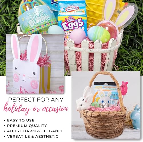 Miniatura 2 de MagicWater Supply Relleno de papel de corte arrugado (2 onzas) para envolver regalos y rellenar cestas, color rosa claro