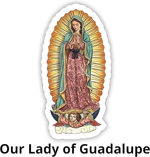 Miniatura 3 de Needzo Calcomanía magnética religiosa para automóviles, refrigeradores y pizarras blancas, imán para cesta de regalo católica, 4.5 pulgadas (Nuestra