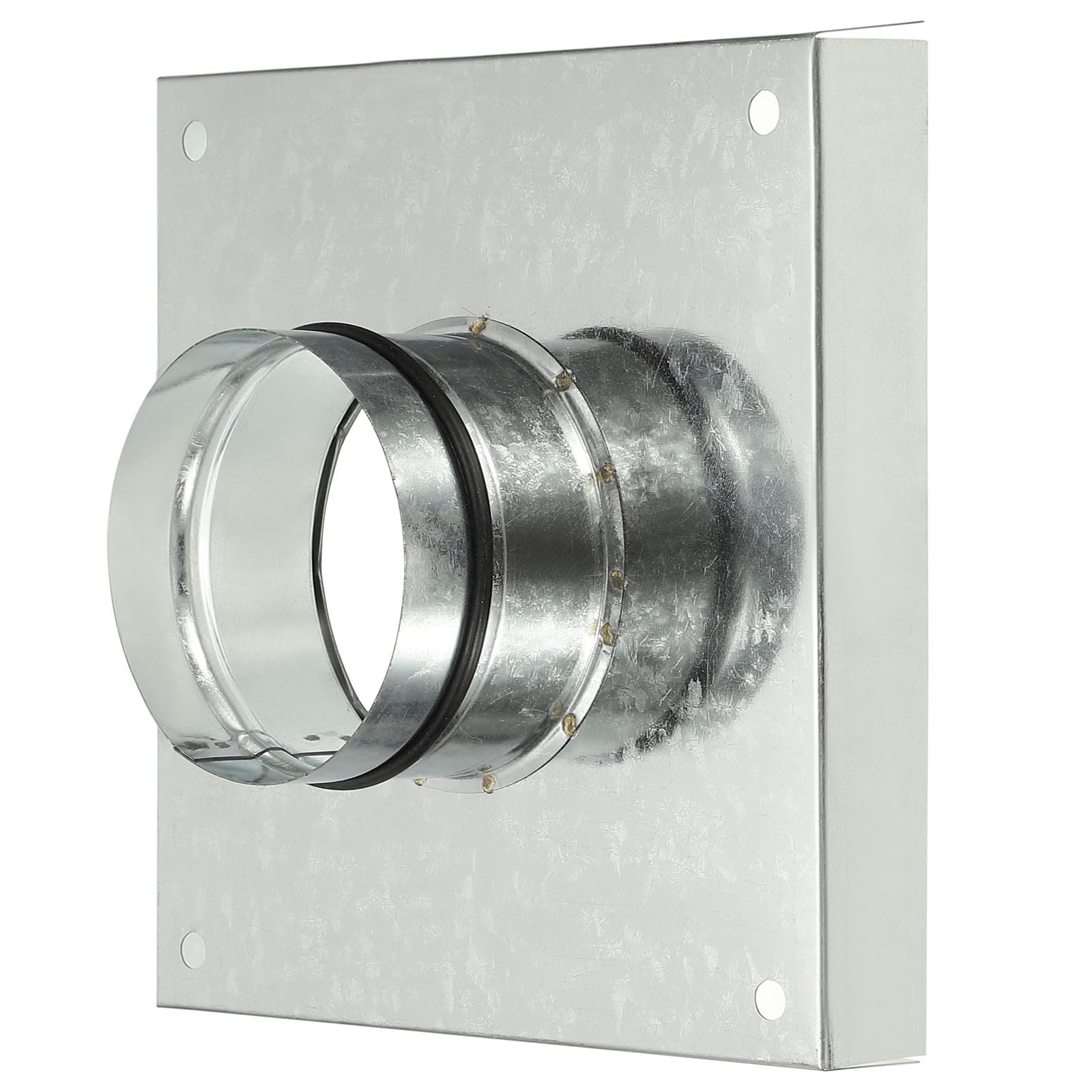 YOKIVE Duct Connector Flange, Galvanized Steel Air Ducting Mounting Plate with Rubber Gasket