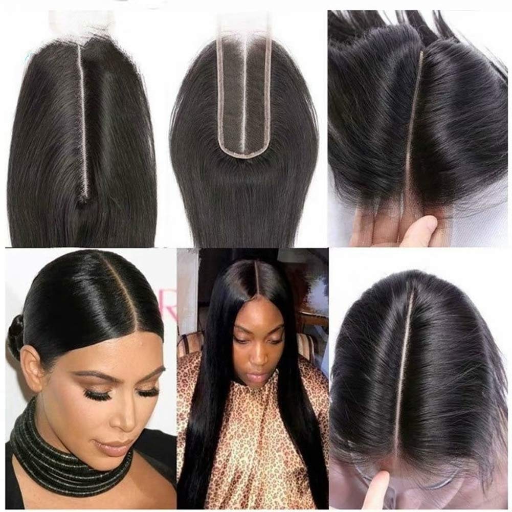 2x6 Closure Human Hair Straight Lace Closure Only Transparen Lace Brazilian Hair Closure 100% Unprocessed Brazilian Closure Free Part Closure With Baby Hair 14 Inch - Image 2