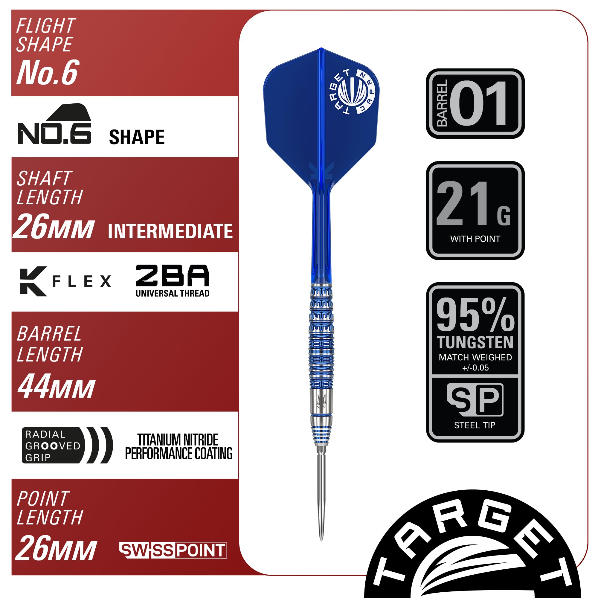 Amazon | TARGET（ターゲット）SERENO G1 95% 21G SWISS POINT STEEL