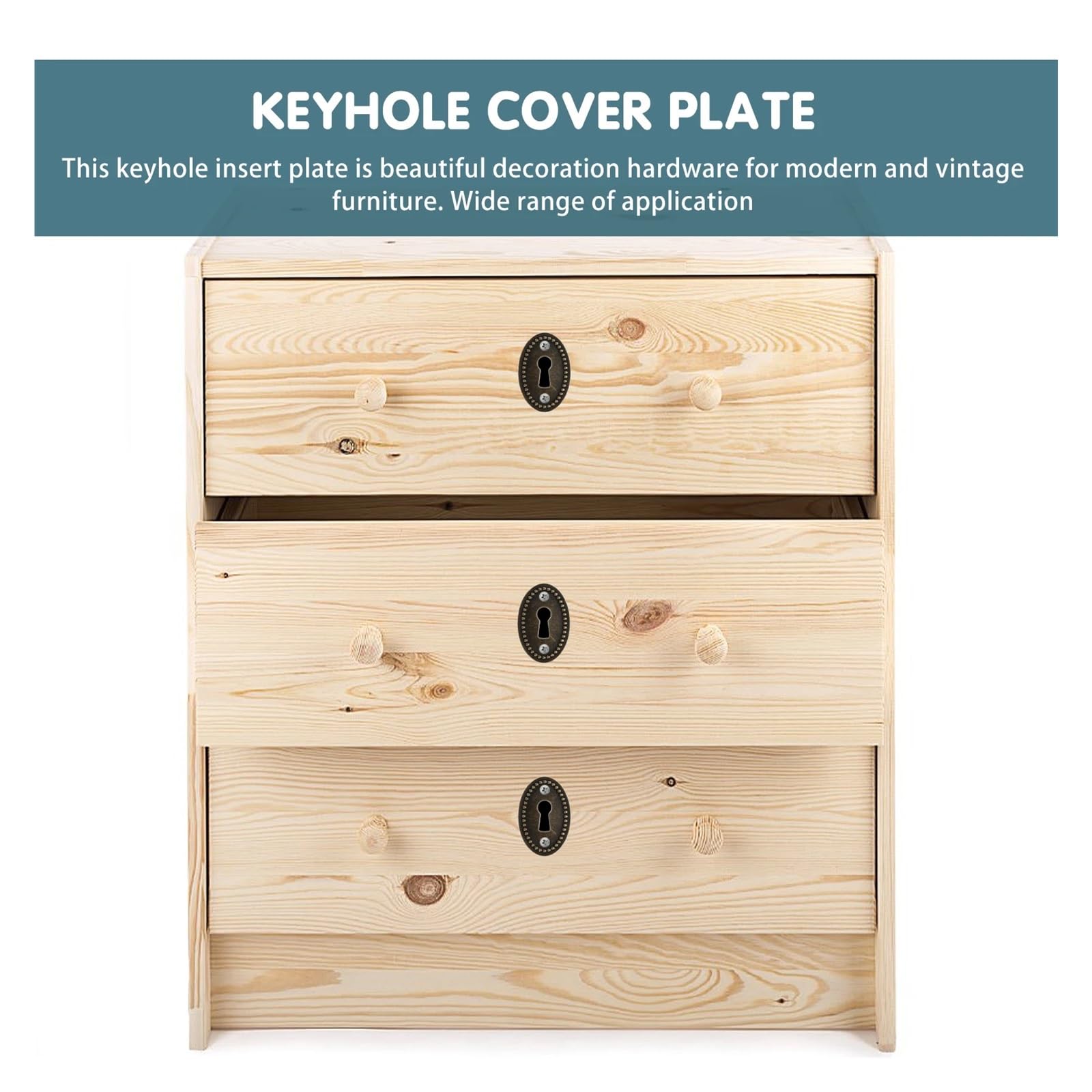 20 piezas cubierta de ojo cerradura ovalada, inserto puerta latón, placa cajón, escudo, accesorios for muebles para Muebles
