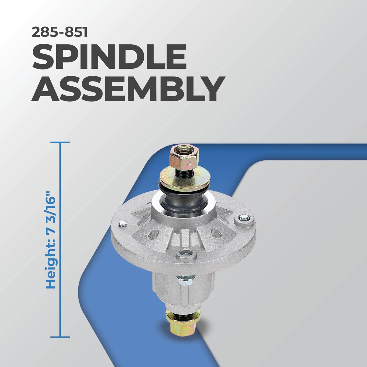 Stens New Spindle Assembly 285-851 Compatible with/Replacement for John Deere D100-D160, LA100-LA165, X110, X120 and X140 GX21694, GY20454, GY20867, GY20962, GY21098, M149625