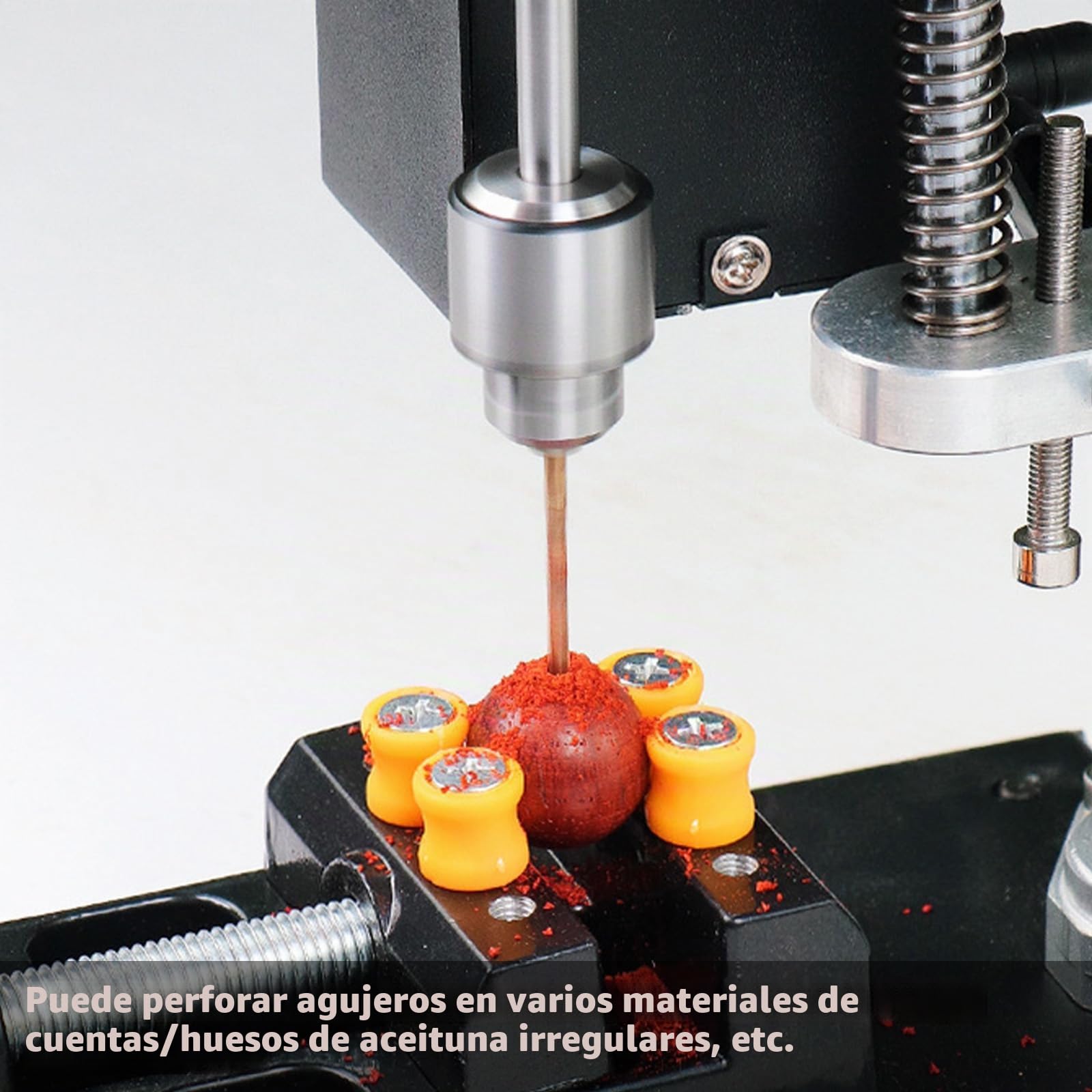 Mini taladro de columna, 200 W, 4000 rpm, 7 velocidades ajustables, con carrera de perforación de 50 mm