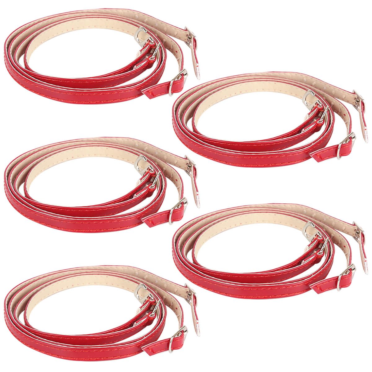 5 paires de lacets longs pour femme pour chaussures bateau, talons hauts, lacets, accessoires avec boucle, rouge/excursion, uni, Getaway Solids, taille unique
