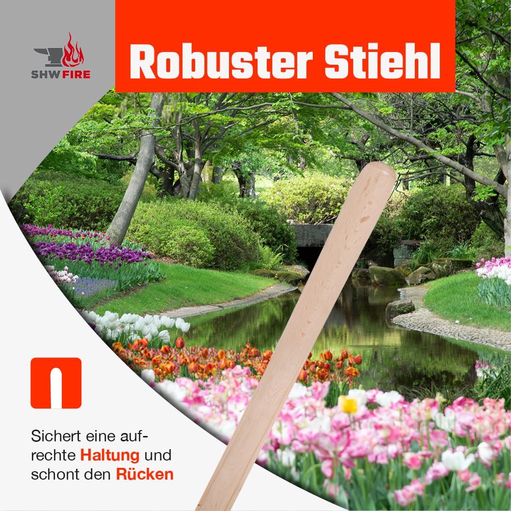 SHW-FIRE Stoßscharre 300mm Federstahlblatt, 1,0 mm stark mit 130cm Stiel