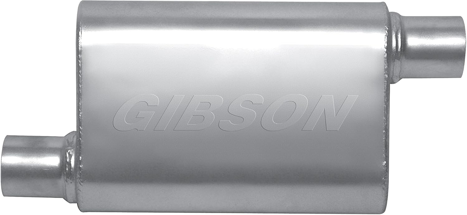Gibson Performance Exhaust BM0103 MWA 2.25" Stainless Offset/Offset Oval Muffler
