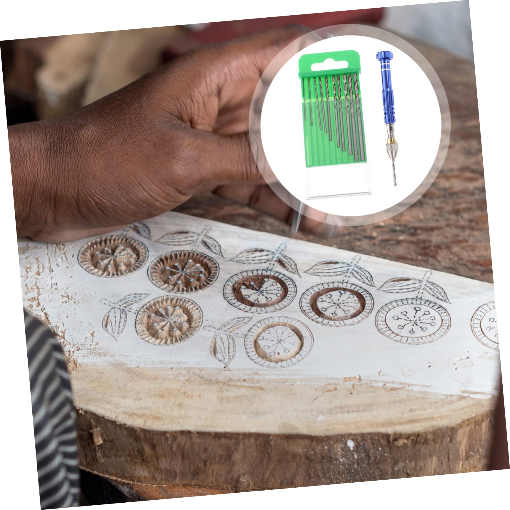 HOODANCOS 1 Set Manual Drill Watch Drill for Jewelry Making Manual Hand Drill Hand Drill for Pin Vise Hand Drill Mini Drill Repair Pin Vice Drill Tool Small Drill Bits Pen Drill Zinc Alloy