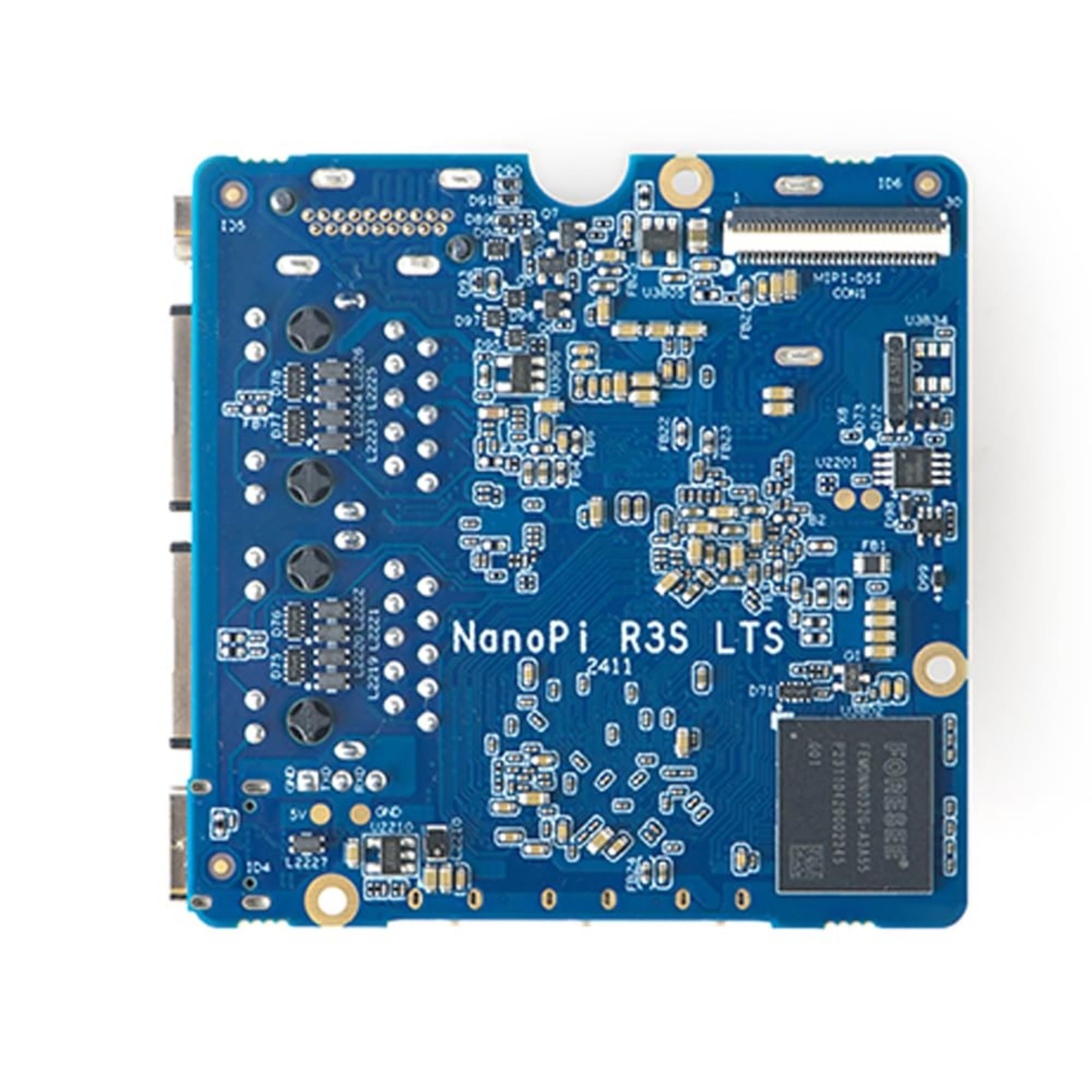 NanoPi R3S LTS Dual-Gbps Ethernet Ports Router Rockchip RK3566 SoC Mini PC Board Support OpenMediaVault, OpenWrt 2GB RAM No eMMC SingleBoard with Meatal Case (2GB Ram Case Kit)