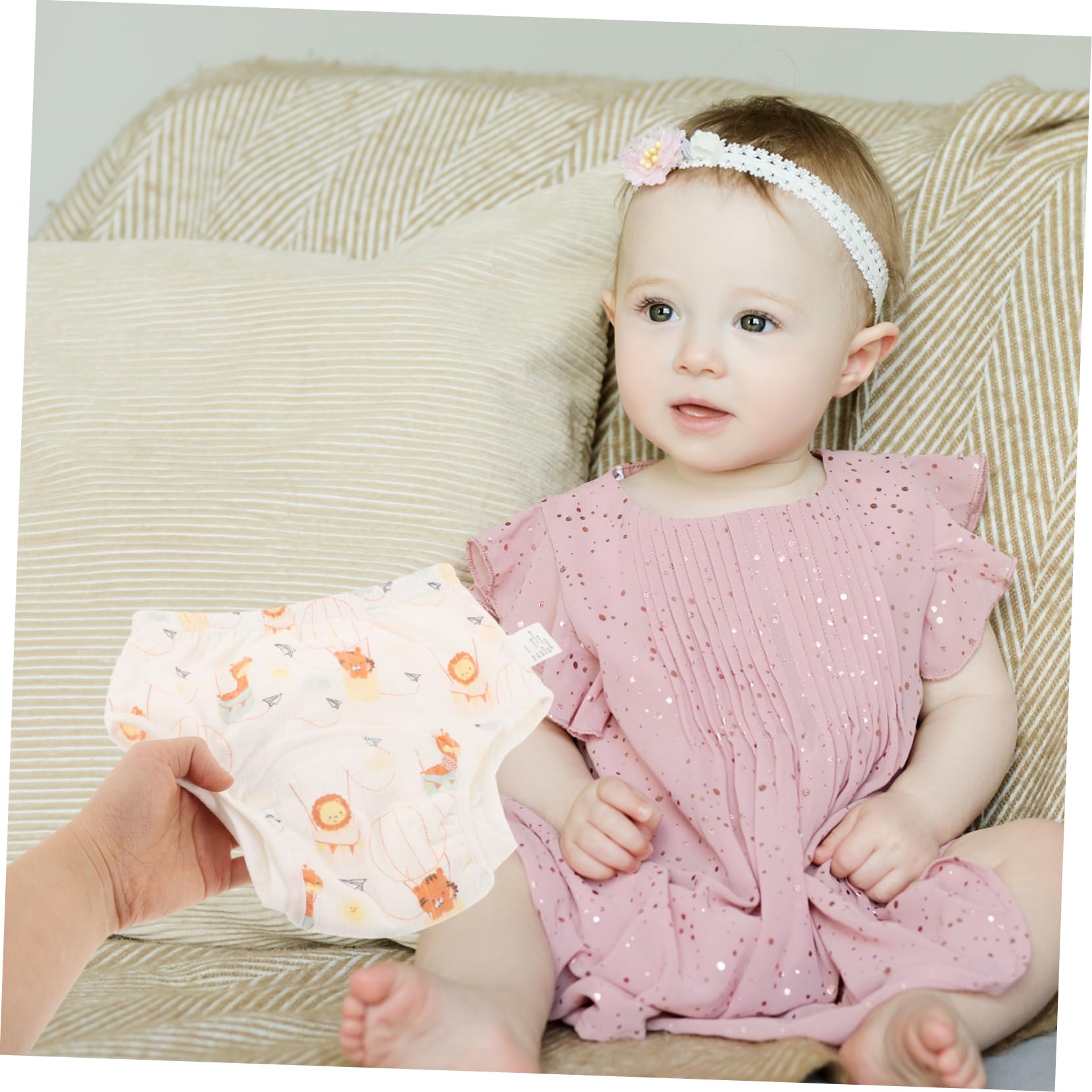 2piezas De Algodón Reutilizables Para Bebés De Pantalones De Entrenamiento Lavables De Absorbentes Adecuados Para Niñas y Niño Niña Diseño Divertido y Transpirable