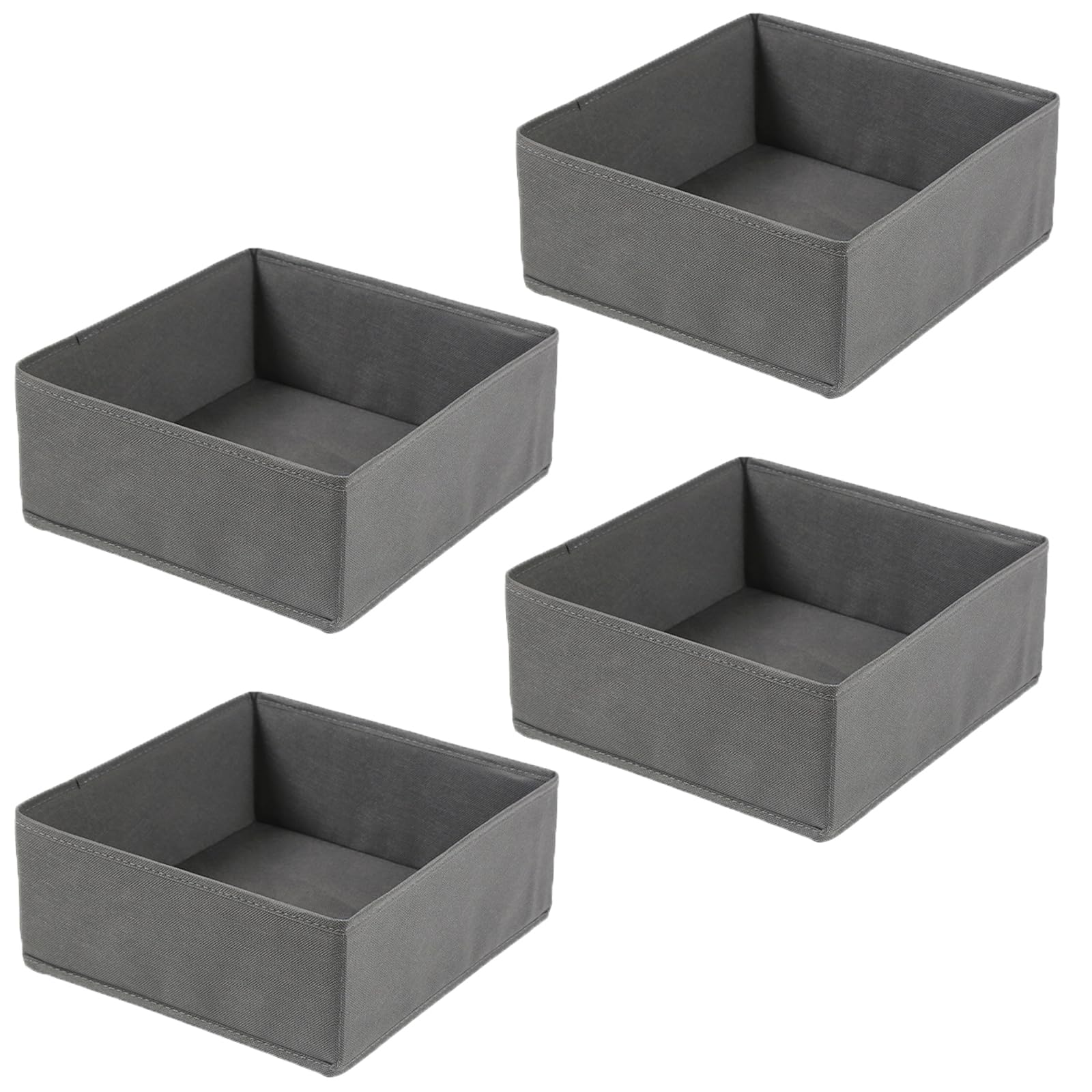 XIANTIAN Drawer Organisers 4 Pack Foldable Storage Box, Fabric Wardrobe Storage, Dresser Drawer Dividers Cubes for Bras, Socks, Underwear, Ties, Scarves, Cosmetics