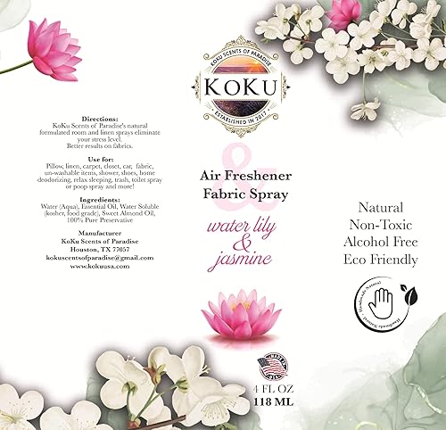 Miniatura 2 de Water Lily Jasmine Air Freshener - Room Spray - Odor Eliminator - Deodorizer - Car Air Freshener - Home Spray - Linen Spray - Fabric Refresher -