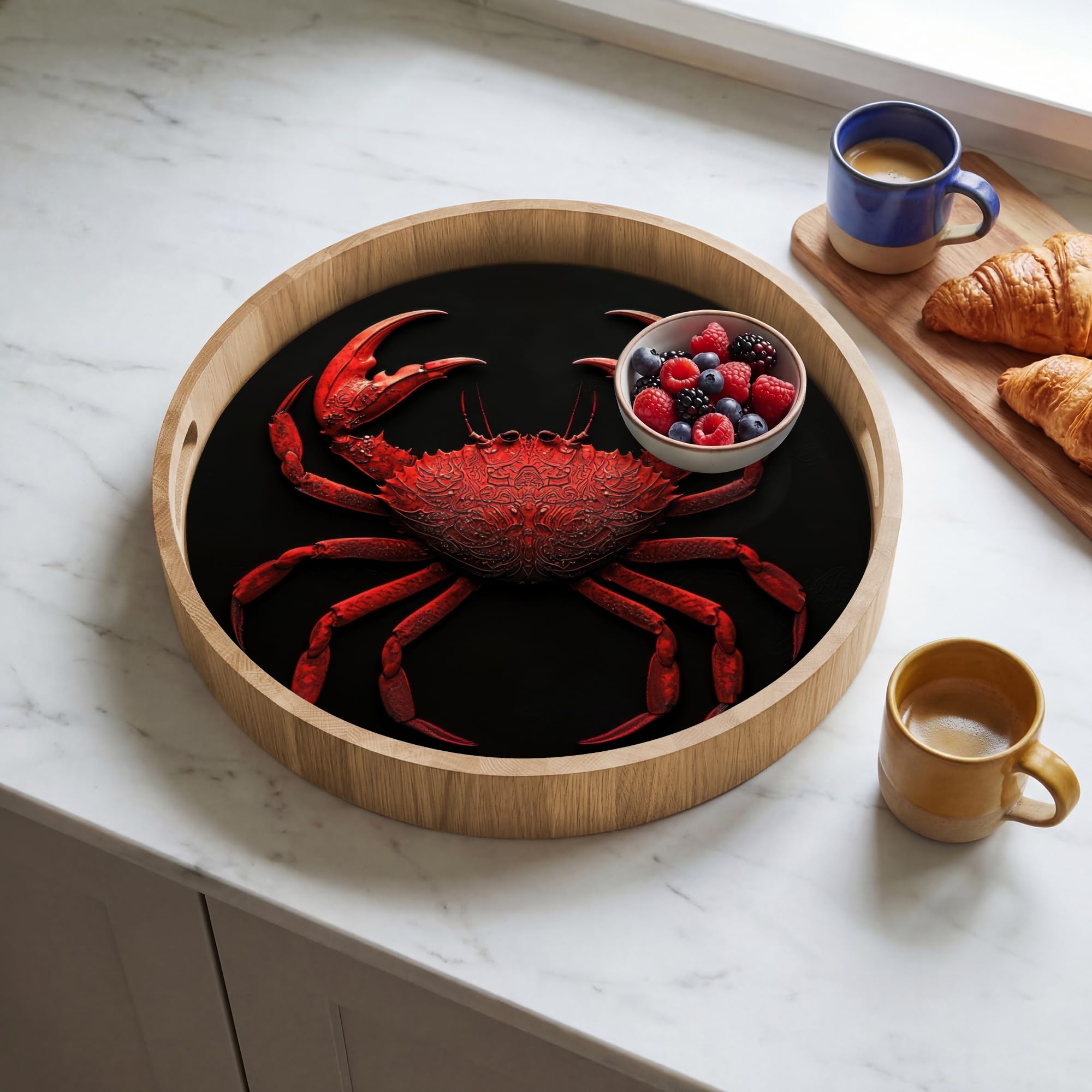 Plateau Plateaux Repas Bois Decoratif Table Dejeuner Résistant Aux