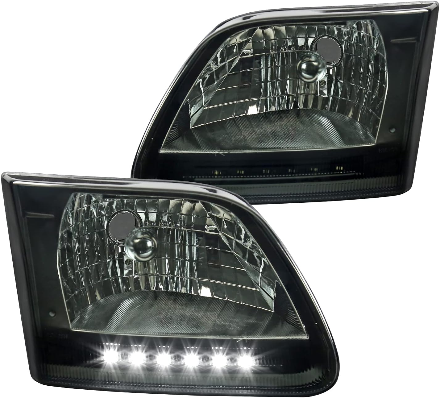 Spec-D Tuning LH-F15097G-RS Smoke Headlight (Led Euro)