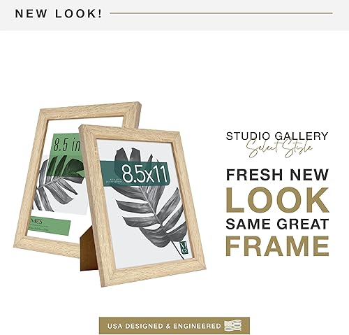 Vista 108 de MCS Industries Studio Gallery - Marcos con textura de madera color gris de 13 x 19 pulgadas / 33.02 x 48.26 cm., 2 unidades Gris Woodgrain