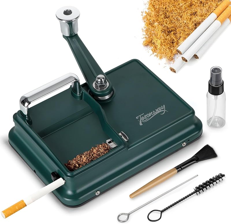 Manual de la máquina para liar cigarrillos, máquina inyectora de cigarrillos con cepillo de limpieza, sonda de limpieza, sonda de tubo, botella pulverizadora de limpieza para tubos de papel de cigarrillos de 8 mm de diámetro