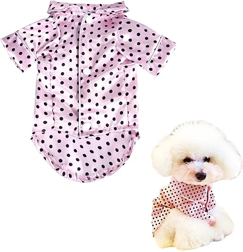 Pijamas para perros pequeños, niños y niñas, ropa para cachorros, camisa de seda, pijamas suaves y transpirables para mascotas masculinas y hembras,
