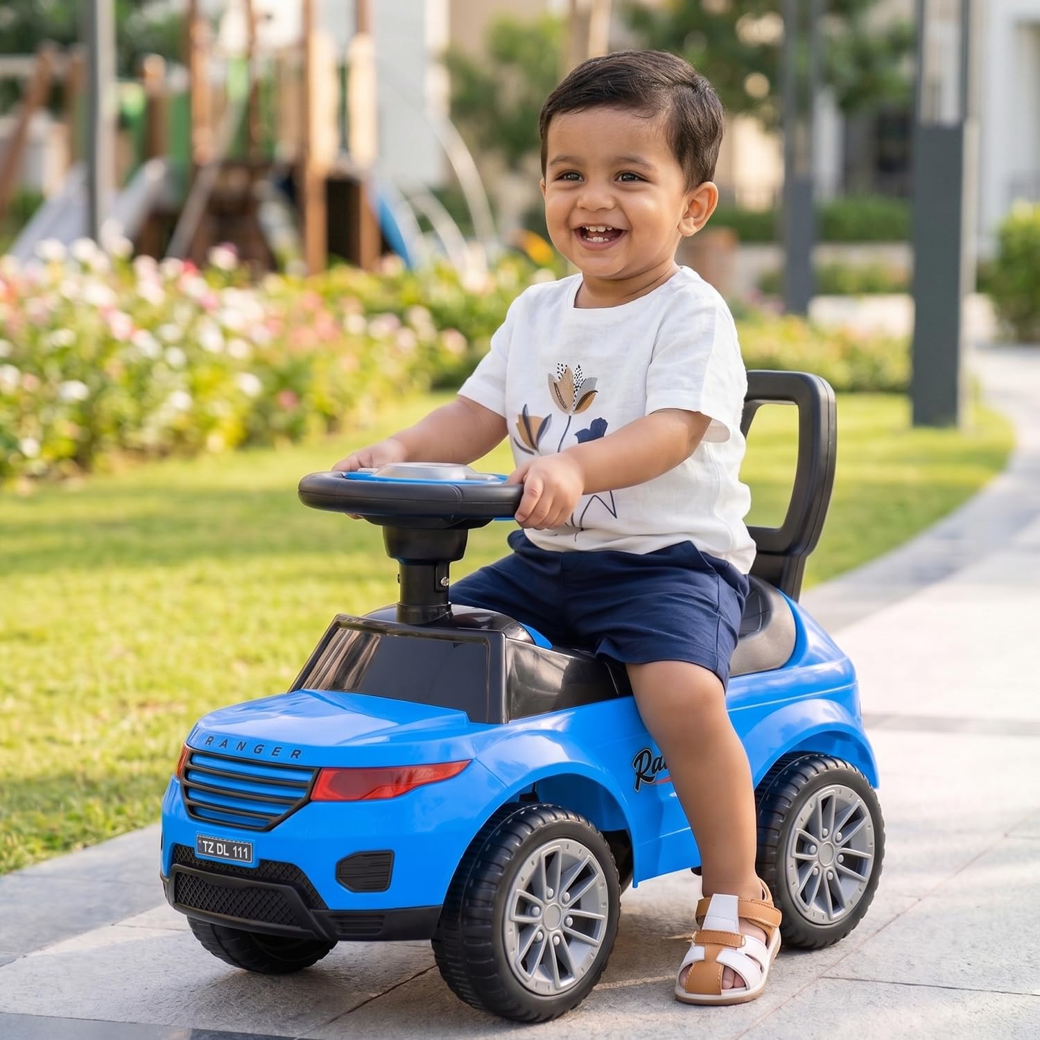 Toyzone Ranger Ride on - Blue | Push Ride-on | Push Car with Storage | Ride-On Car with Backrest | Ride On for Toddlers | for Kids 3+ Years 4