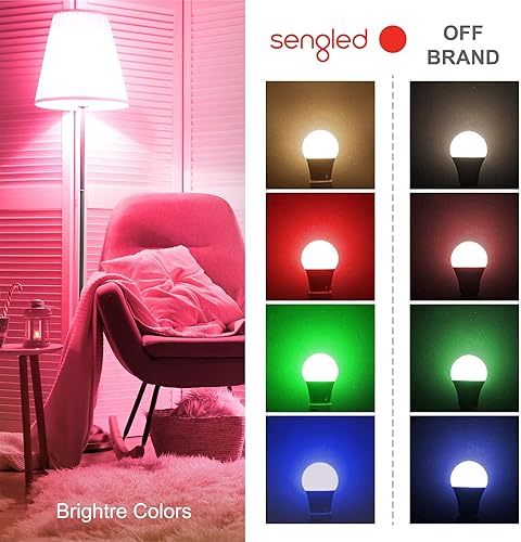 Miniatura 3 de Sengled Bombilla inteligente bombillas WiFi que funcionan con Alexa y Google Home no requiere concentrador bombilla LED inteligente A19 luz blanca