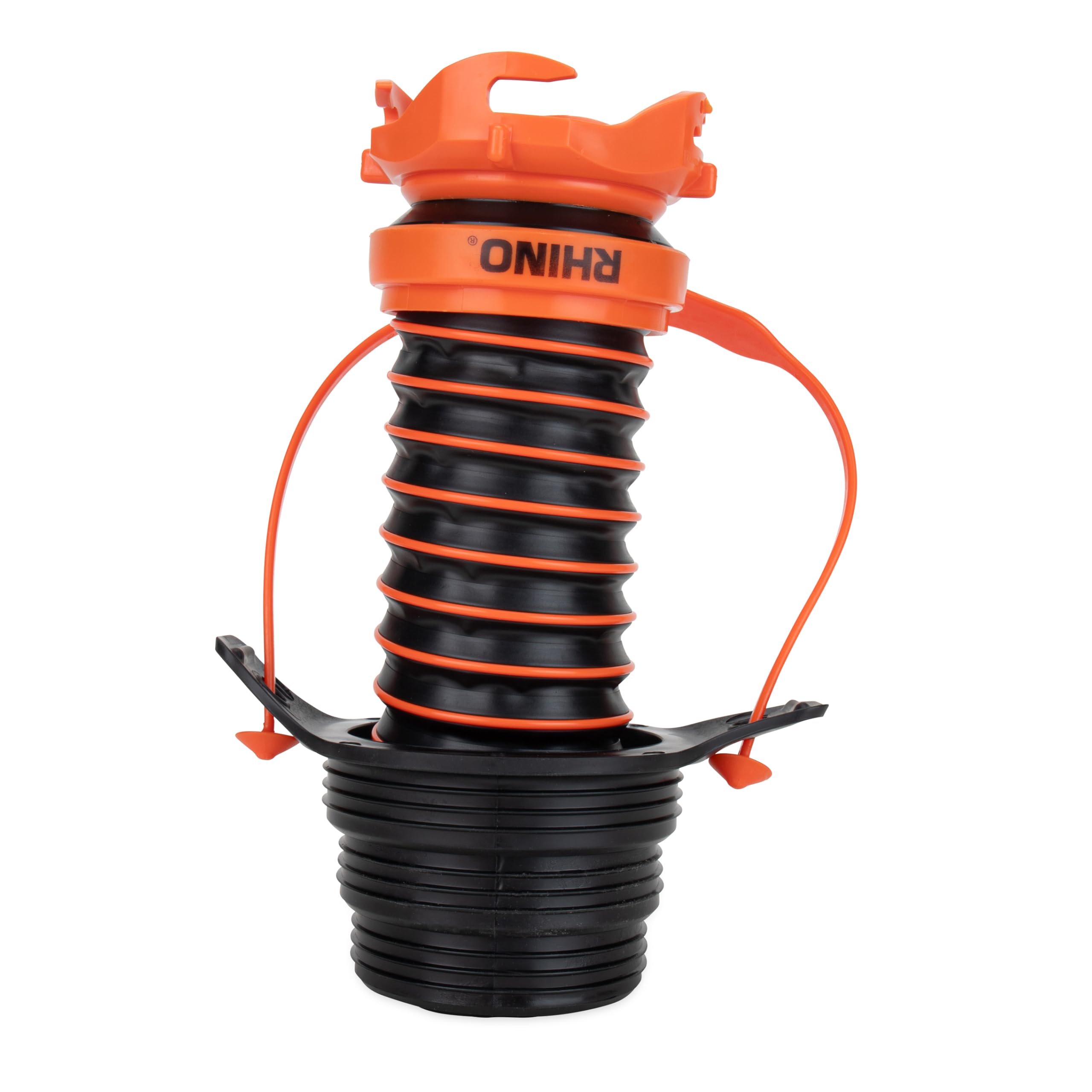 Camco 39319 Guarnizione per fognatura 3 in 1 con tubo RhinoExtreme e maniglia flessibile che rende l'ingresso di collegamento semplice e meno pratico, nero, standard