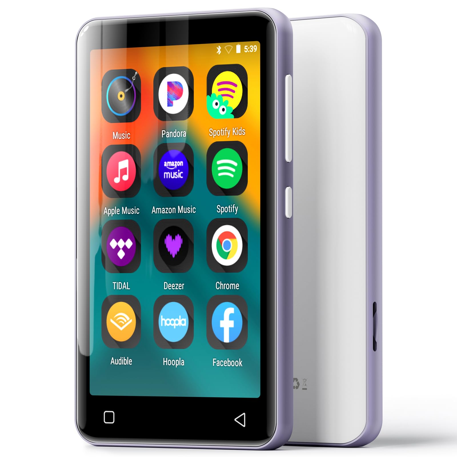 innioasis G1 Kids MP3 Player with Bluetooth, WiFi, 16GB Android MP4 Player, 4-Inch Full Touch Screen, Supports Spotify, Pandora, Tidal, Deezer, Amazon Music (Purple)
