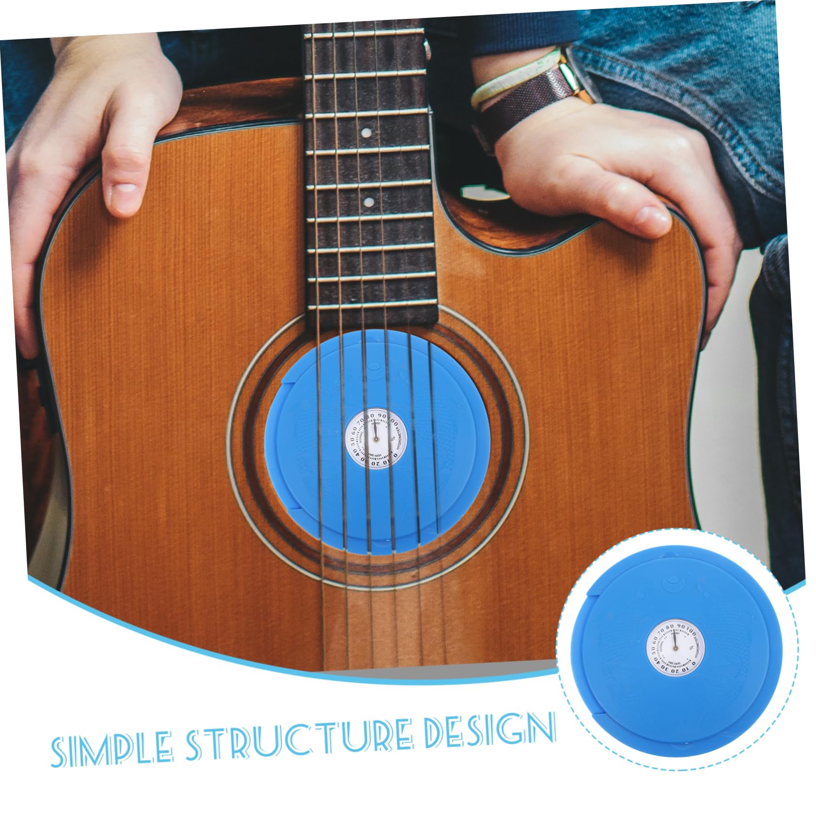 TOYANDONA 5piezas Humidificador Para Guitarra Con Higrómetro Kit De Cuidado Acústico Evita Grietas y Daños Tu Instrumento Para Guitarras Clásicas y Acústicas