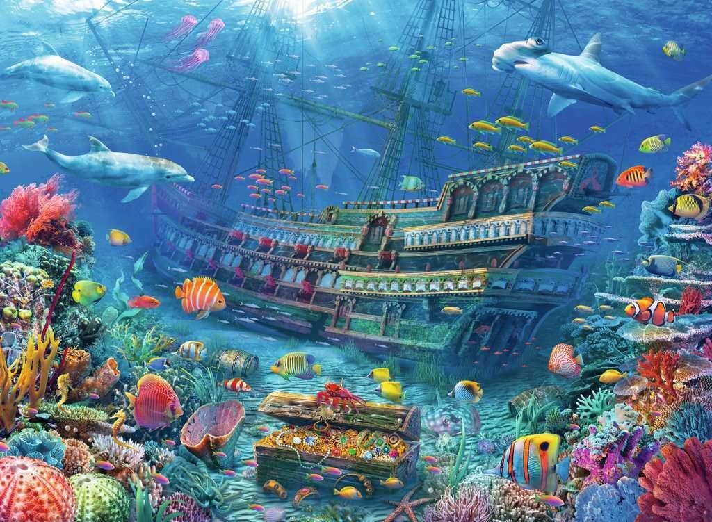 Ravensburger Underwater Discovery - 200 XXL Piece Jigsaw Puzzle for Kids | Unique Piece Design | Perfect Interlocking Fit | Enhances Problem Solving Skills